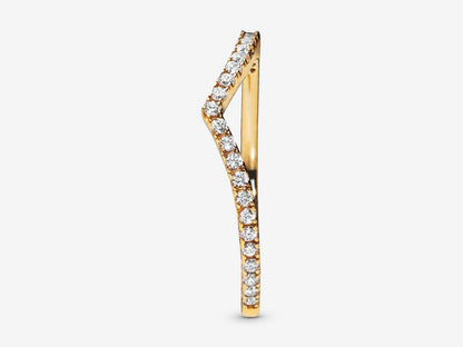 Sparkling Wishbone Ring