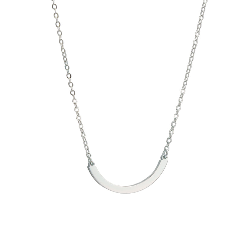 Stylish Pendant Silver O-Shaped Necklace