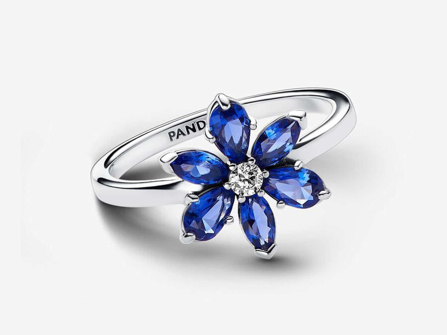 Sparkling Blue Herbarium Cluster Ring