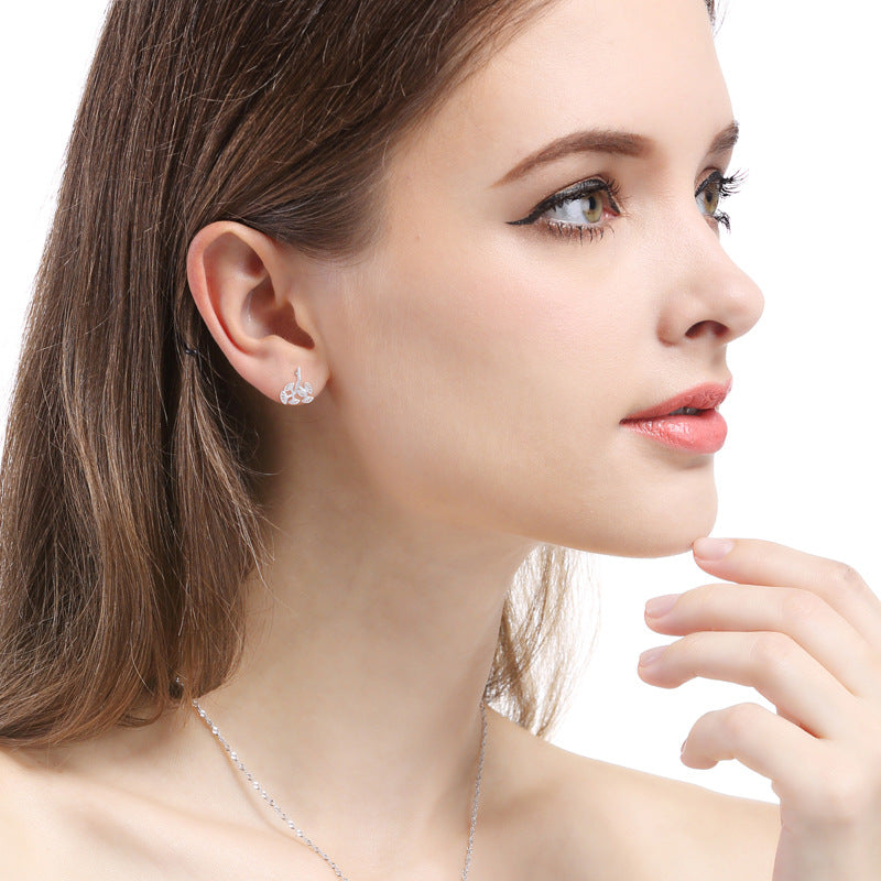 S925 Sterling Silver Money Toad Stud Earrings - Korean Style Fortune Earrings with Plastic Backs