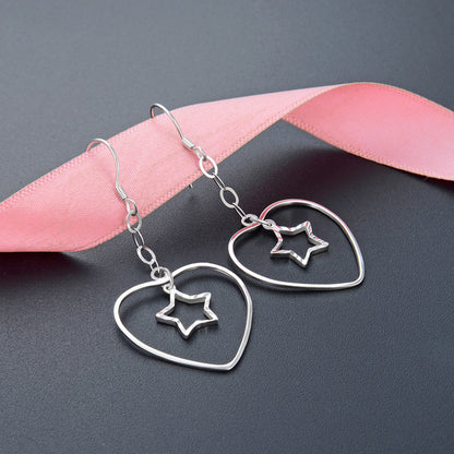 S925 Sterling Silver Cartoon Hoop Earrings - Playful Dangle Earrings for Women