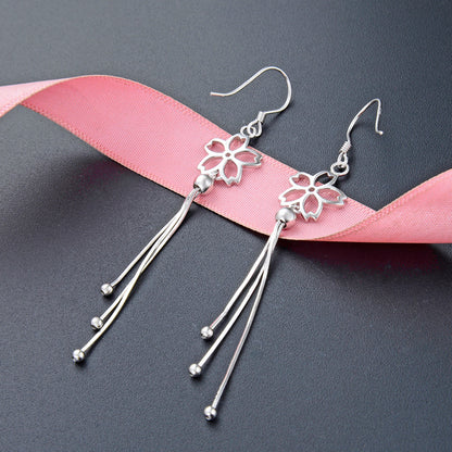 925 Sterling Silver Drop Earrings - Professional Women's Office Dangle Earrings
