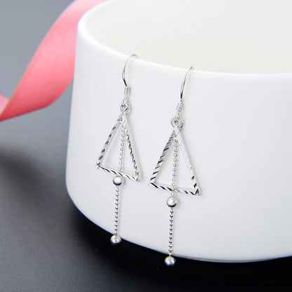 925 Sterling Silver Tree Drop Earrings - Minimalist Botanical Dangle Earrings for Women