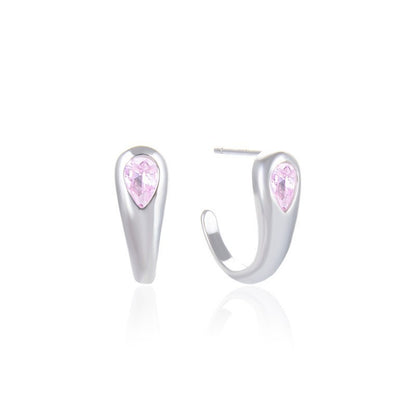 S925 Sterling Silver Plated Stud Earrings - Minimalist Professional Earrings with Plastic Backs