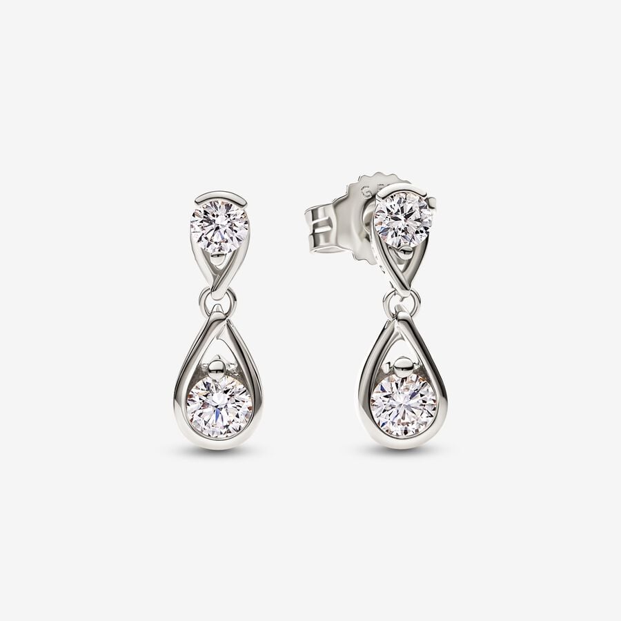 Lab-grown Diamond Double Drop Earrings 0.50 carat tw 14k White Gold