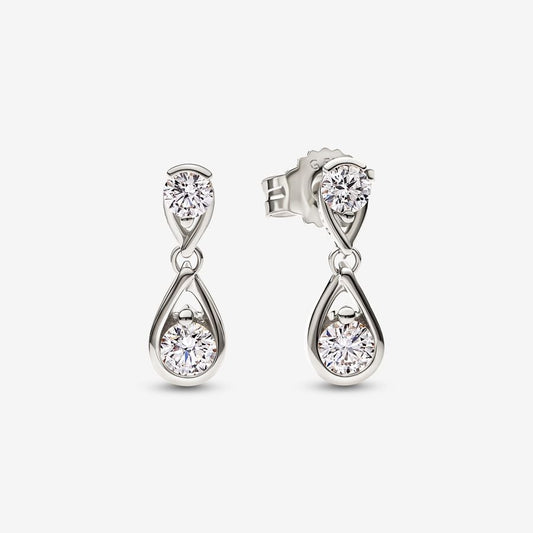 Lab-grown Diamond Double Drop Earrings 0.50 carat tw 14k White Gold