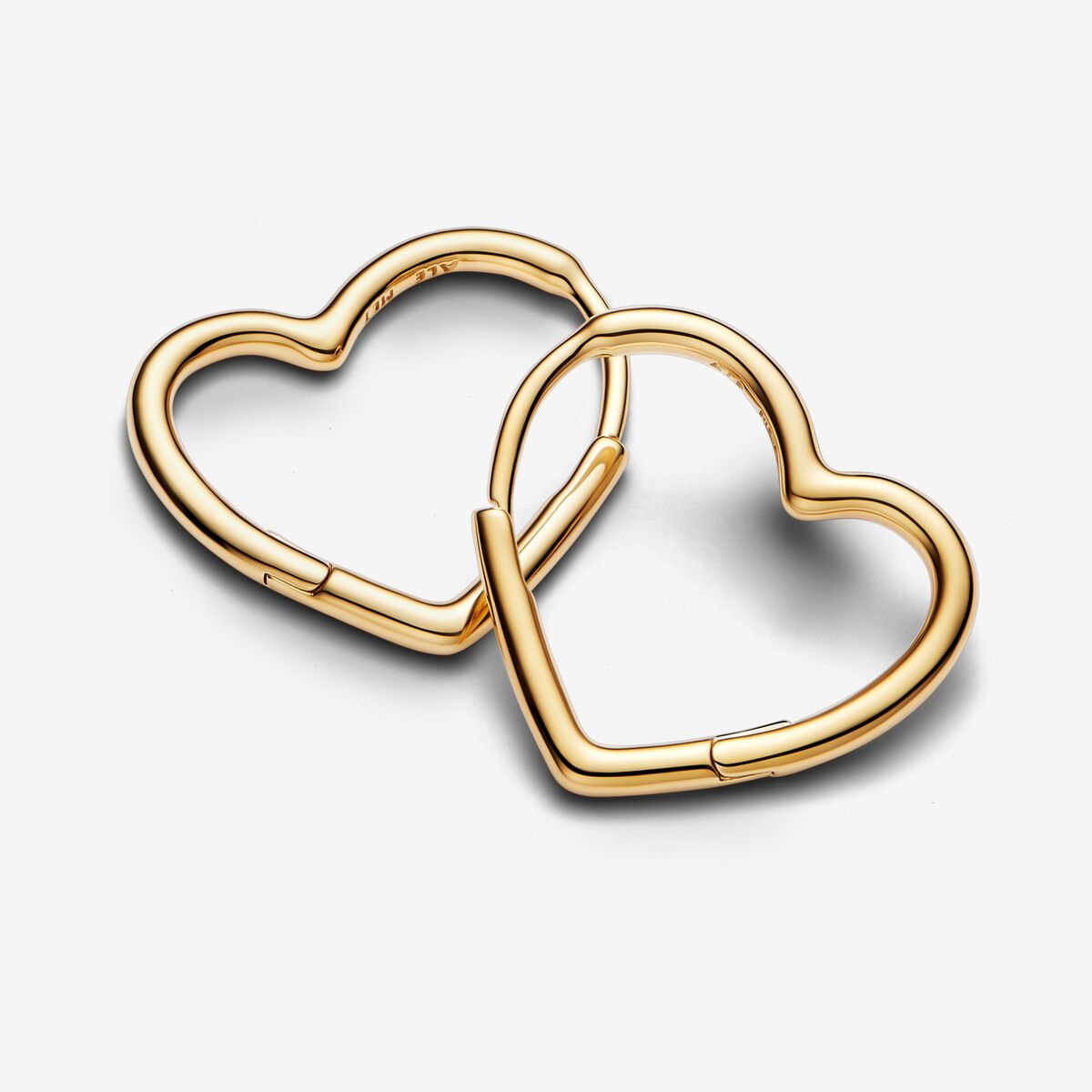 Asymmetrical Heart Hoop Earrings