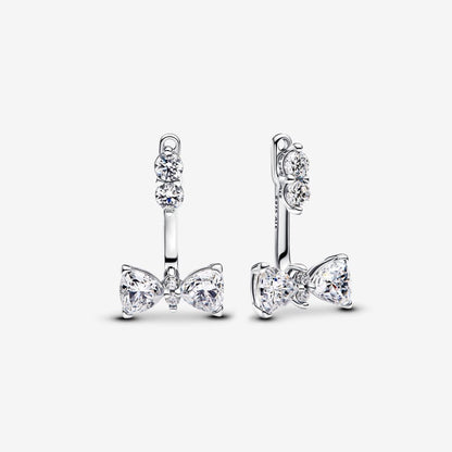 Faceted Bow Drop Earrings