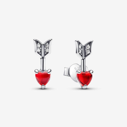 Romantic Heart Arrow Studs