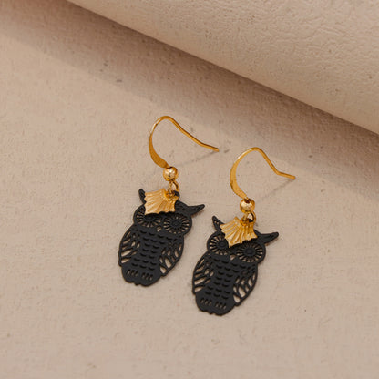 Handcrafted Copper Owl Earrings - Symmetric & Asymmetric Design