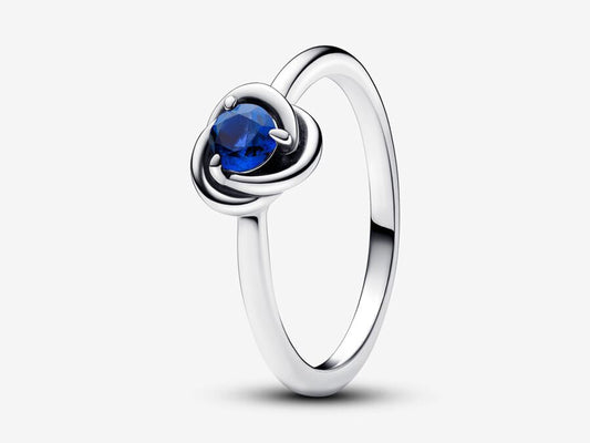 September Princess Blue Eternity Circle Ring