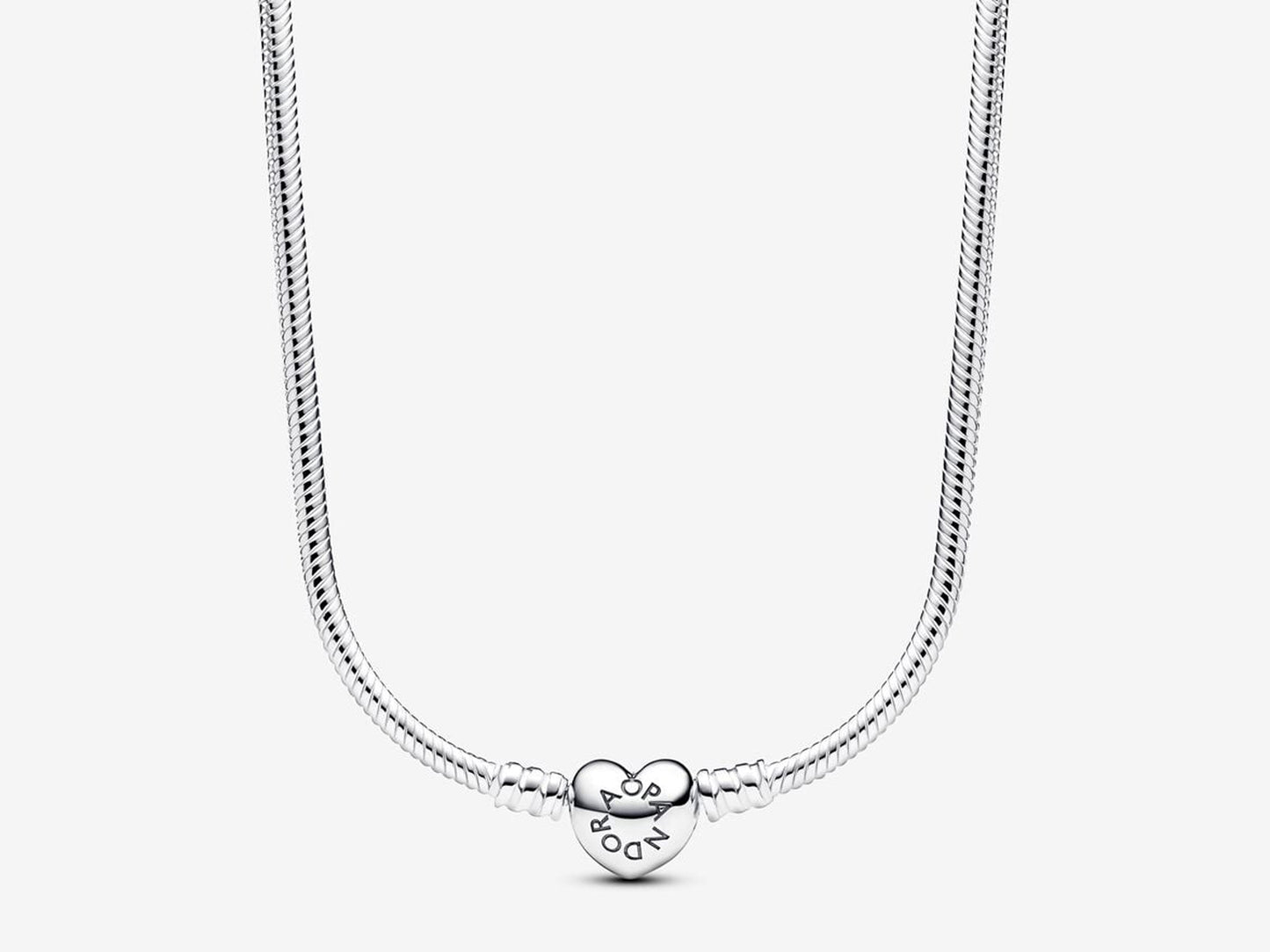 Heart Clasp Snake Chain Necklace