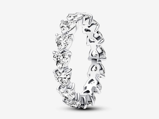 Row of Hearts Eternity Ring