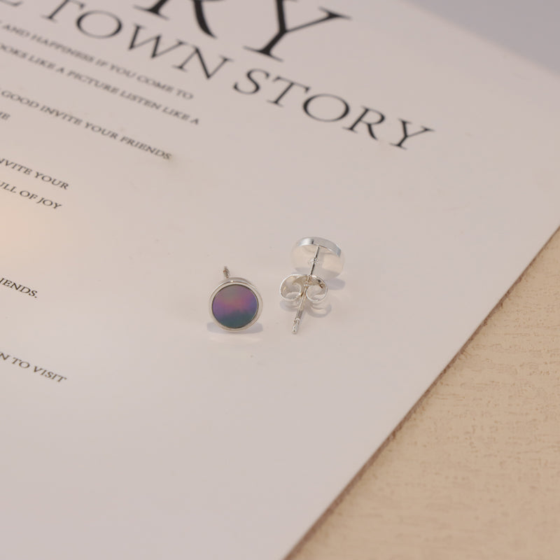 Rainbow Stainless Steel Geometric Stud Earrings - Chic Style