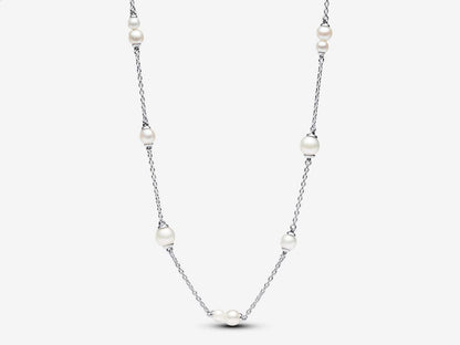 Treated Freshwater Cultured Pearl Station Chain Necklace