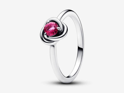 October Pink Eternity Circle Ring