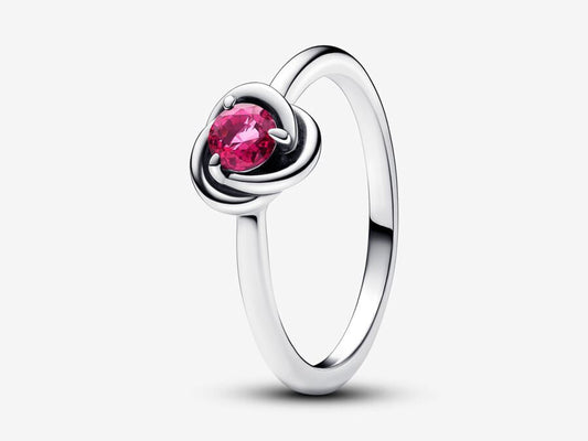 October Pink Eternity Circle Ring