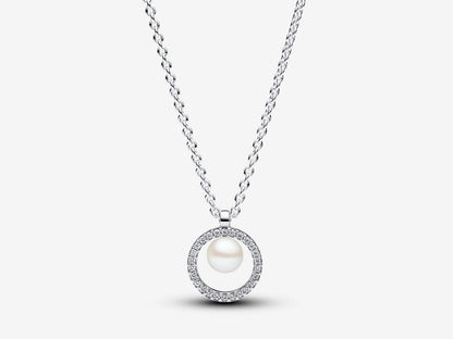 Treated Freshwater Cultured Pearl & Pavé Collier Necklace