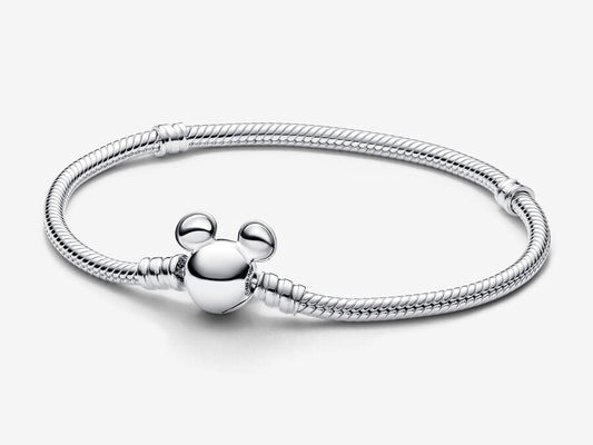 Disney Mickey Mouse Clasp Moments Snake Chain Bracelet