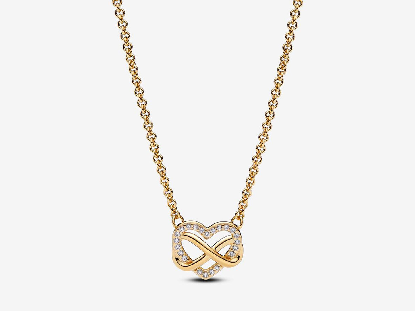 Sparkling Infinity Heart Collier Necklace