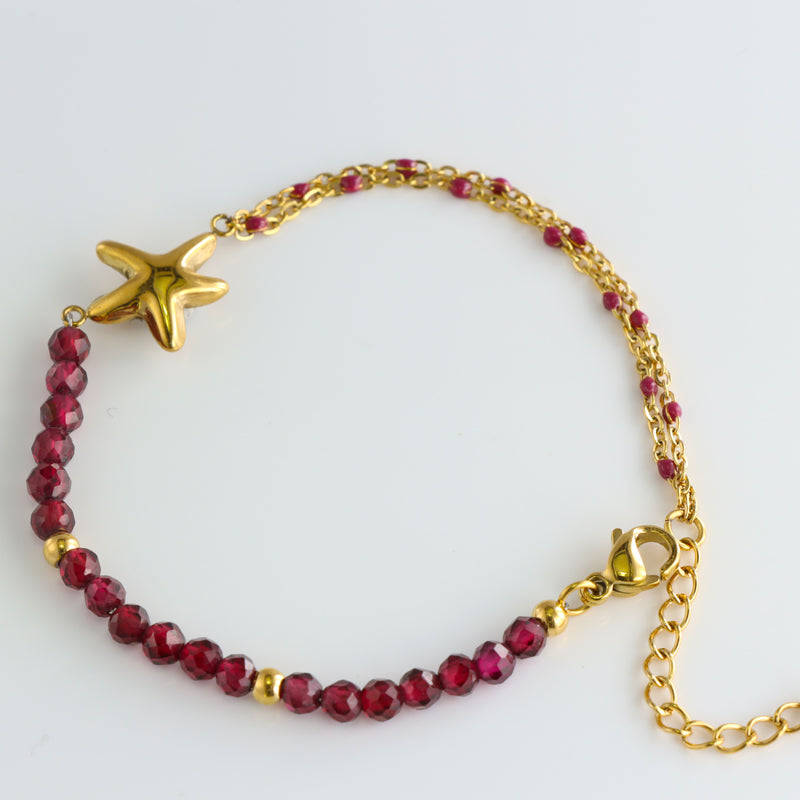 Nature-themed Bracelet with Starfish Charm