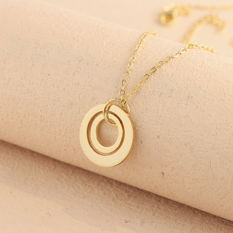 Stylish Gold Geometric Pendant Necklace
