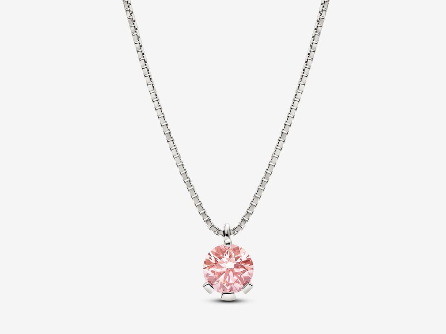 Lab-grown Pink Diamond Pendant Necklace 1.00 carat tw 14k White Gold