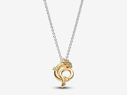 Two-tone Chinese Year of the Dragon Collier Necklace