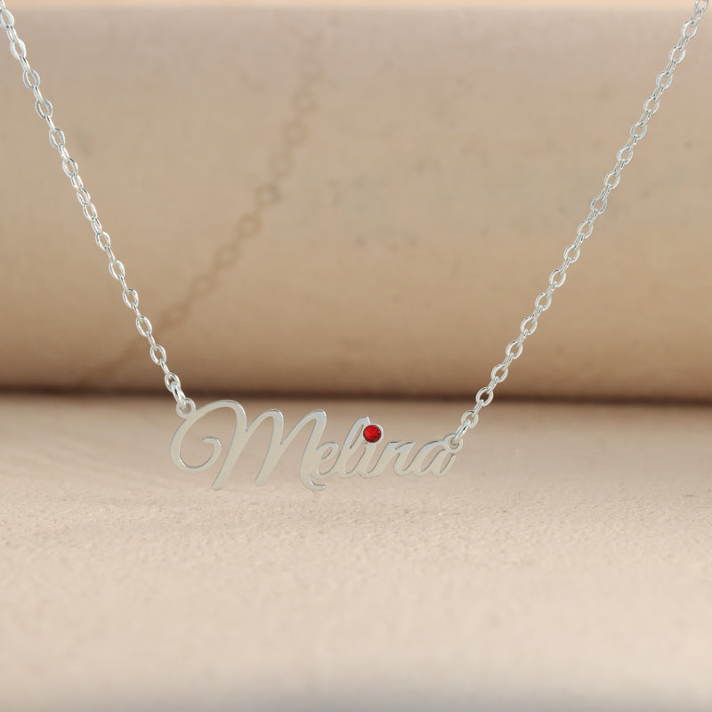 Stylish Silver Necklace with Letter Pendant