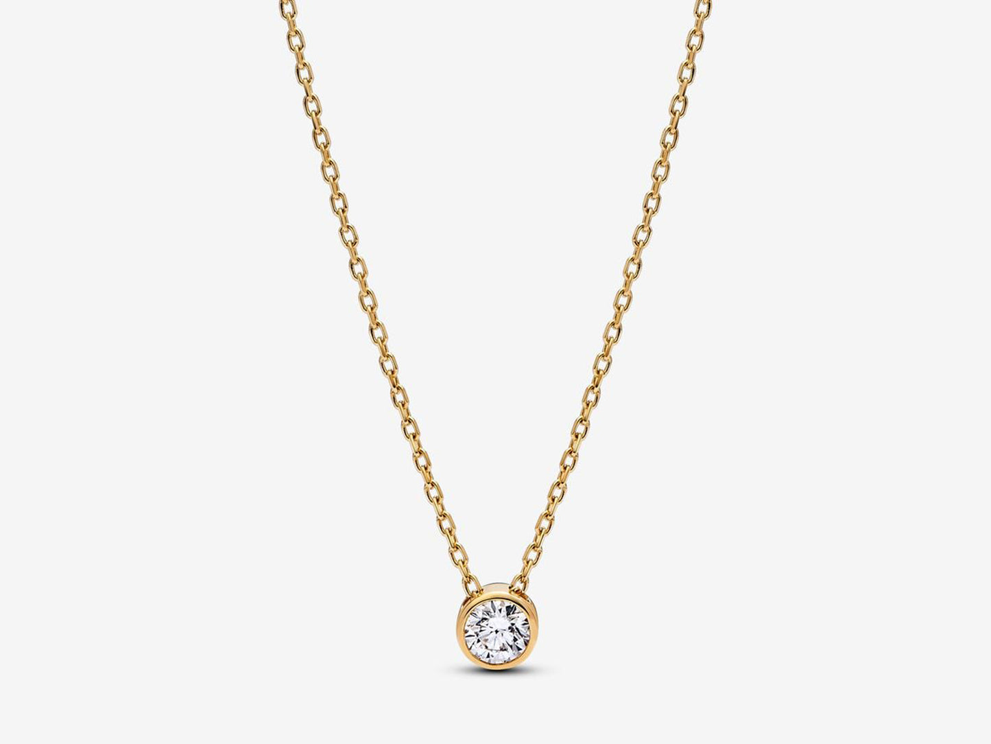 Lab-grown Diamond Bezel Pendant Necklace 0.25 carat tw 14k Gold