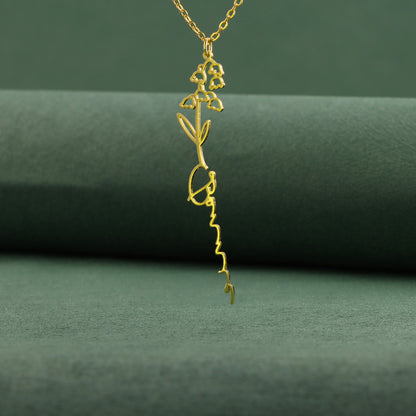 Elegant Stainless Steel O-Chain Necklace with Tulip Pendant