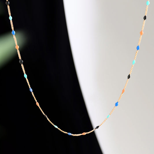 Stylish Chopin Chain with Drip Beads