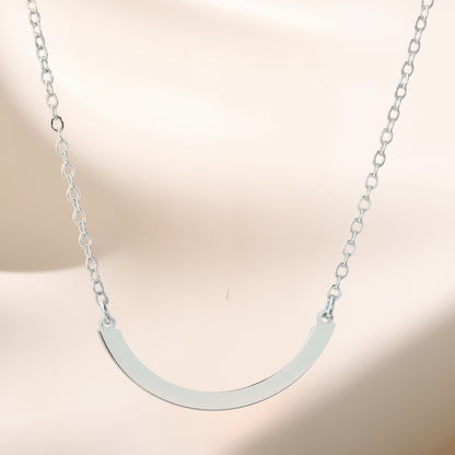 Stylish Pendant Silver O-Shaped Necklace