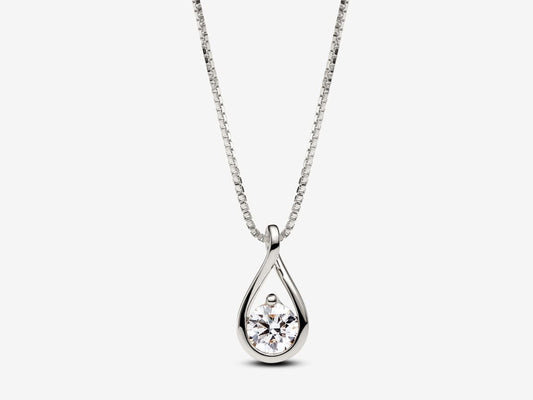 Lab-grown Diamond Pendant Necklace 1.00 carat tw 14k White Gold