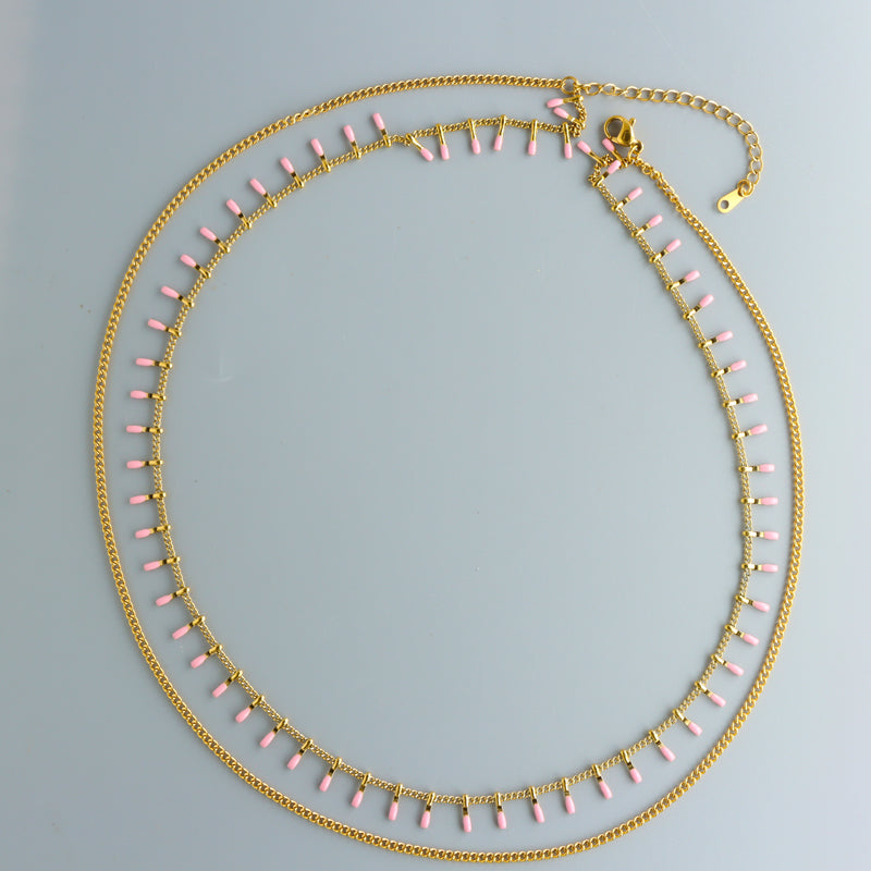 Elegant Ethnic Purple Chopin Necklace