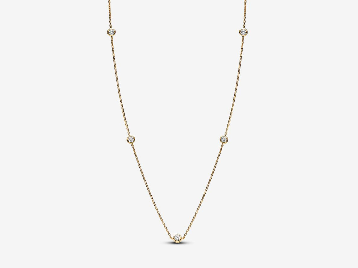 Lab-grown Diamond Station Necklace 0.50 carat tw 14k Gold