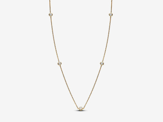 Lab-grown Diamond Station Necklace 0.50 carat tw 14k Gold