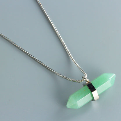 Geometric Cone Pendant Box Chain