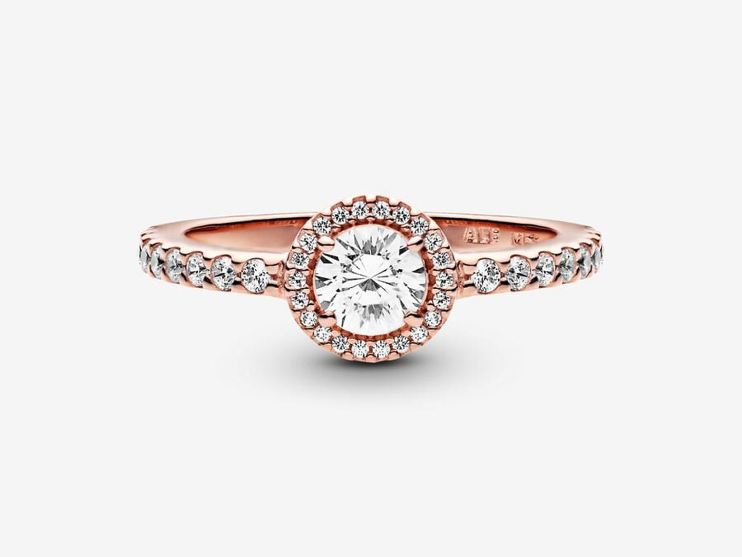 Classic Sparkle Halo Ring