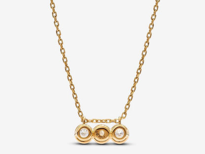 Lab-grown Diamond Triple Bezel Pendant Necklace 0.45 carat tw 14k Gold