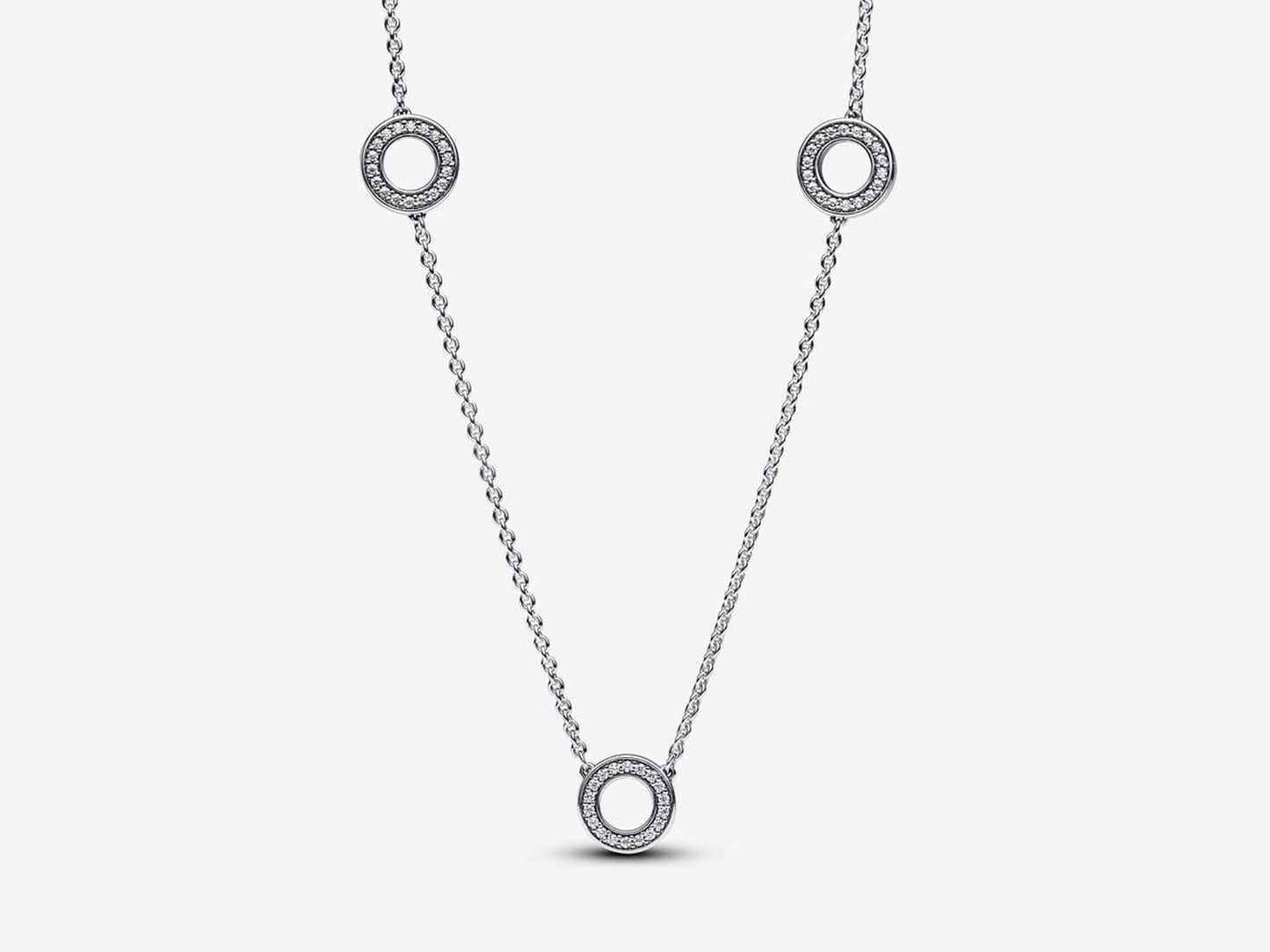 Pavé Circles Chain Necklace