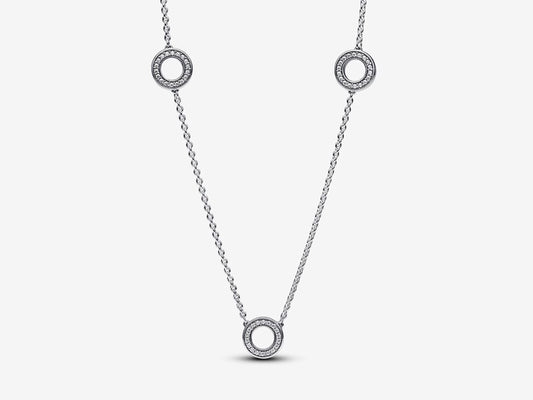 Pavé Circles Chain Necklace