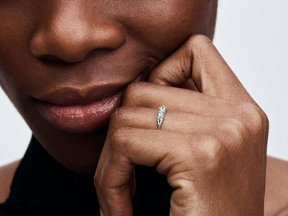 Lab-grown Diamond Double Facing Ring 0.30 carat tw Sterling Silver
