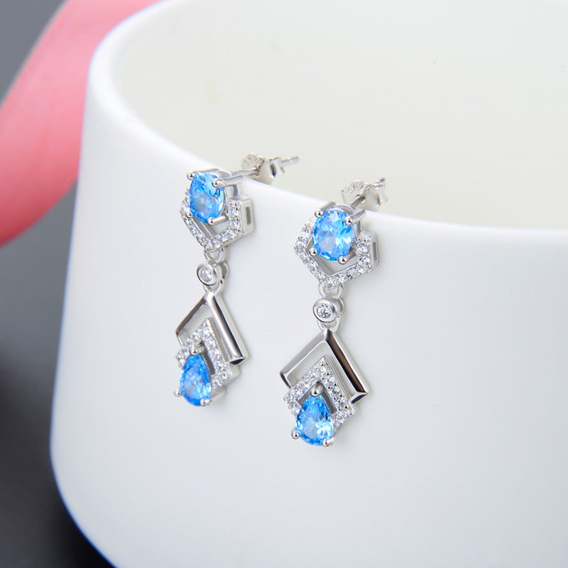 925 Sterling Silver Drop Earrings - Minimalist Dangle Earrings for Women