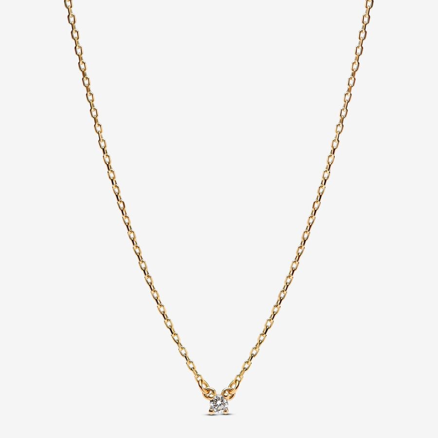 Single LabGrown Diamond Pendant Necklace