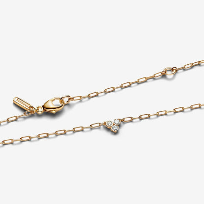 14k Gold LabGrown Diamond Cluster Necklace