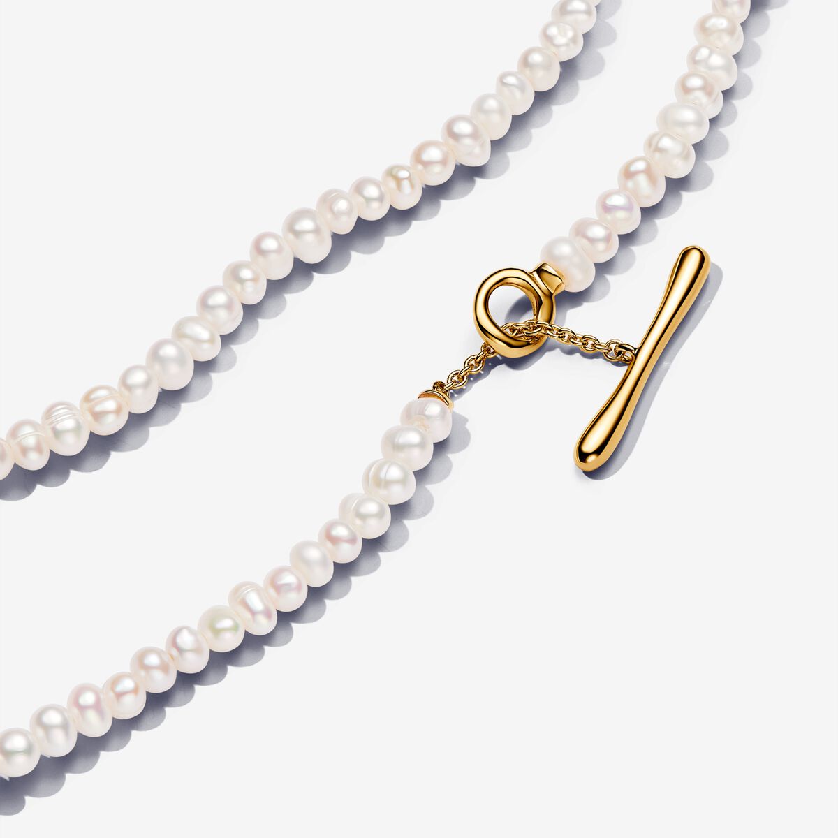 Treated Freshwater Pearls Tbar Necklace