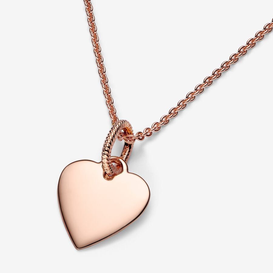 Engravable Heart Tag Pendant