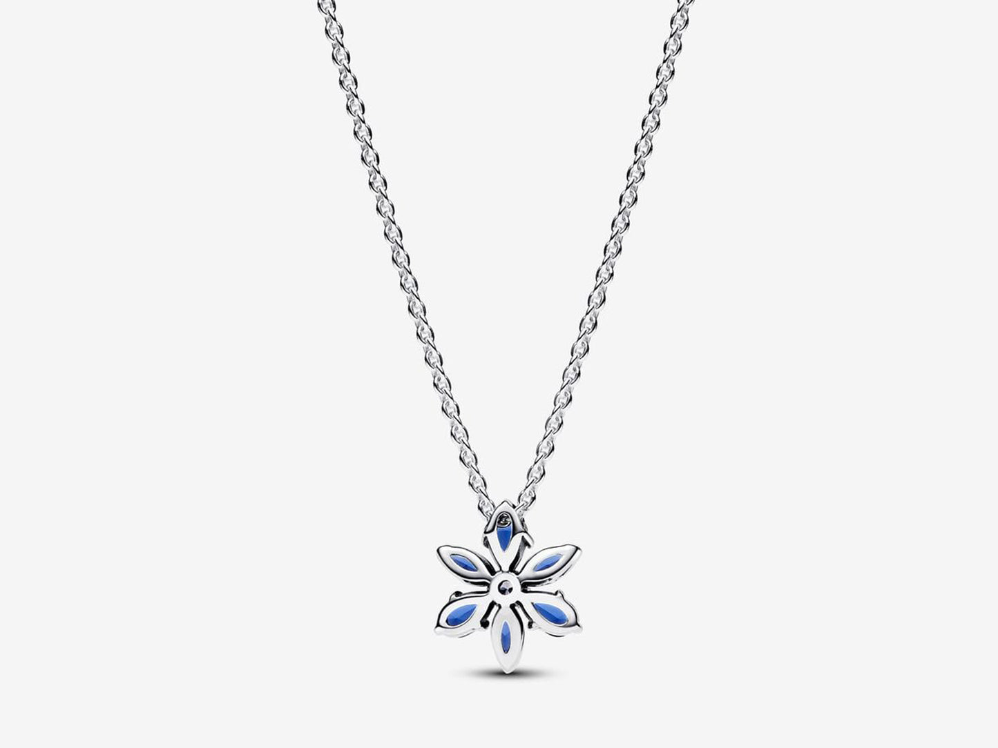 Sparkling Blue Herbarium Cluster Pendant Necklace