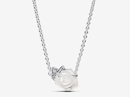 White Rose in Bloom Collier Necklace